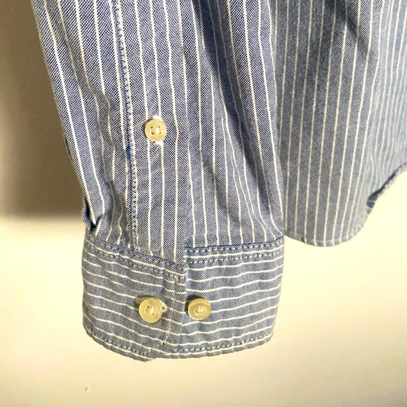 Goodfellow & Co Men's Vertical Striped Slim Button Up Long Sleeve! Size Medium! - Picture 6 of 6